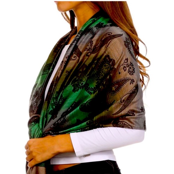 Accessories - NWOT BEAUTIFUL MOCHA OMBRÉ MULTI SHAW WRAP